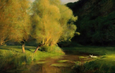 Willows by a Stream, by Pascal Dagnan-Bouveret