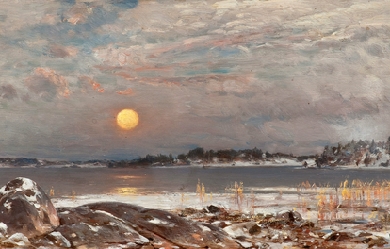 Early Spring Moon, by Hjalmar Munsterhjelm