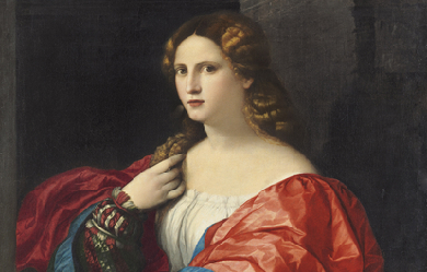 Portrait of a young woman called ‘la Bella’, by Palma el Viejo