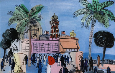 The pier, promenade in Nice, the carriage, the casino, Nice, by Raoul Dufy