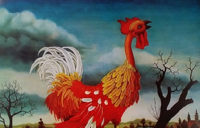 Rooster of Podravina, by Ivan Generalić